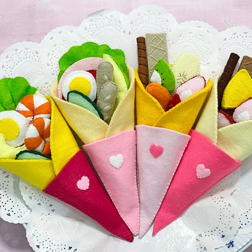 フェルトおままごと♡クレープ