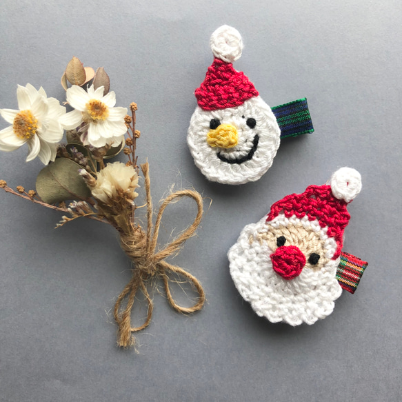 送料無料2つセット♩クリスマススノーマンとサンタクロースのベビー  