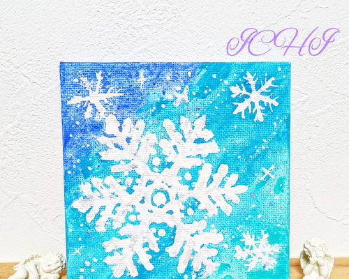 一点物/アクリル画/タイトル「雪化粧」 一点物/アクリル画/タイトル「雪化粧」