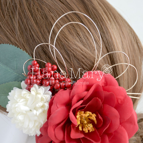 七五三 ドライフラワー ドライ 水引き 卒業式 成人式 髪飾り ゴールド