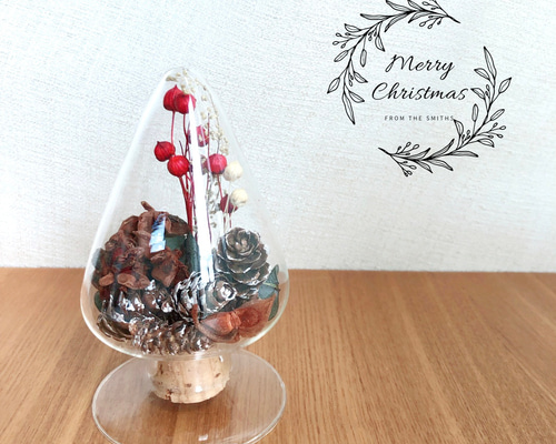 クリスマス△ボトルフラワー シードボトルM ドライフラワー