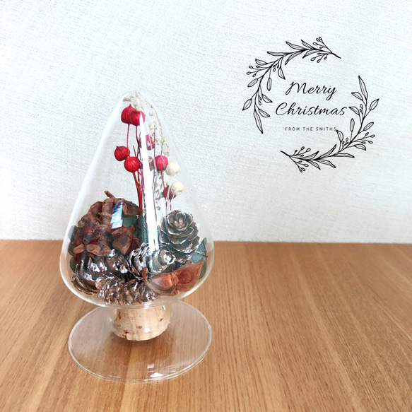 クリスマス△ボトルフラワー シードボトルM ドライフラワー