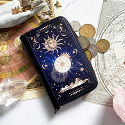 月と太陽、始まりの物語 "MOON&SUN" ミニ財布・コンパクト財布 キーウォレット 3枚目の画像