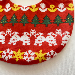 ベビー スタイ クリスマス サンタ トナカイ プレゼント ツリー ベル  雪 bib 2枚目の画像