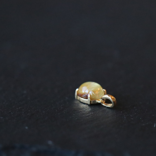 18K ゴールドルチルクォーツ ペンダントトップ B ルチルクォーツ  