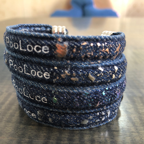 静電気対策】デニムバングル バングル・リストバンド PooLoce 通販