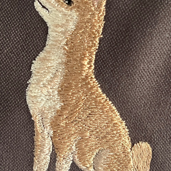 柴犬さん刺繍❤︎お散歩バッグ 2枚目の画像