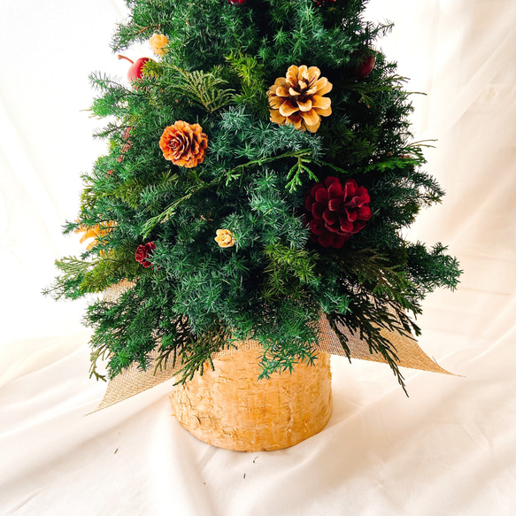 クリスマスツリー(木の実)(プリザーブドフラワー) 3枚目の画像