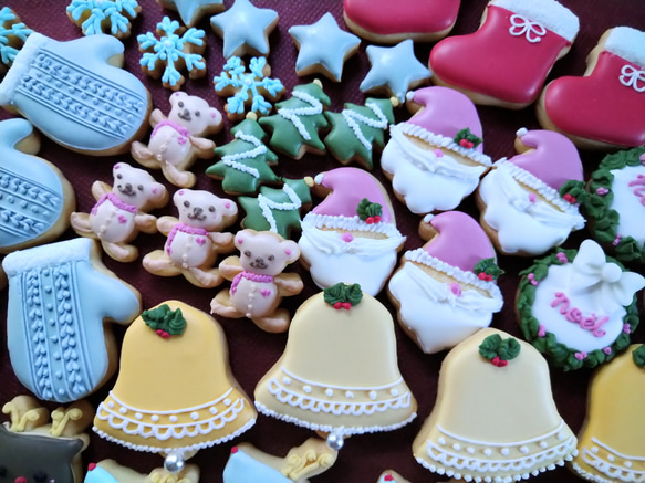 『Creema限定クリスマス2023』※クリスマスのミニアイシングクッキー　クッキー缶※身体に優しい!ケーキの飾りにも 8枚目の画像
