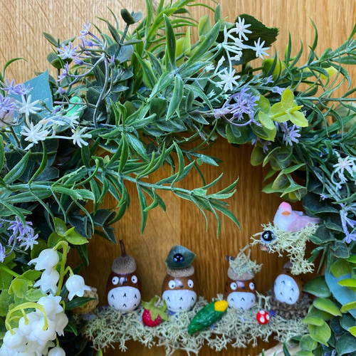 森のどんぐり ラベンダーリース L30センチ リース さくらどんぐり工房