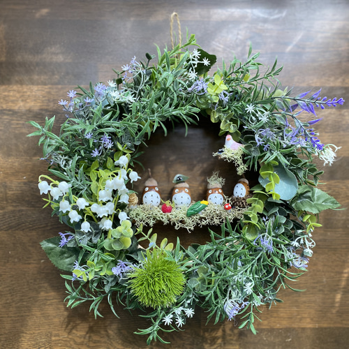 森のどんぐり ラベンダーリース L30センチ リース さくらどんぐり工房