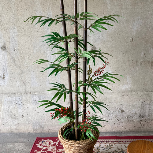 光触媒人工観葉植物ウォールグリーンフェイクグリーン南天1.0m