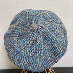ベレー帽（アフガン編み　チュニジアンクロッシェ） 3枚目の画像