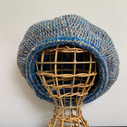 ベレー帽（アフガン編み　チュニジアンクロッシェ） 1枚目の画像