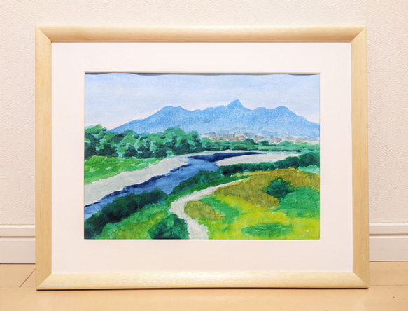 あかぎの山と川 水彩画原画 (F4) 絵画 yko 通販 14888891