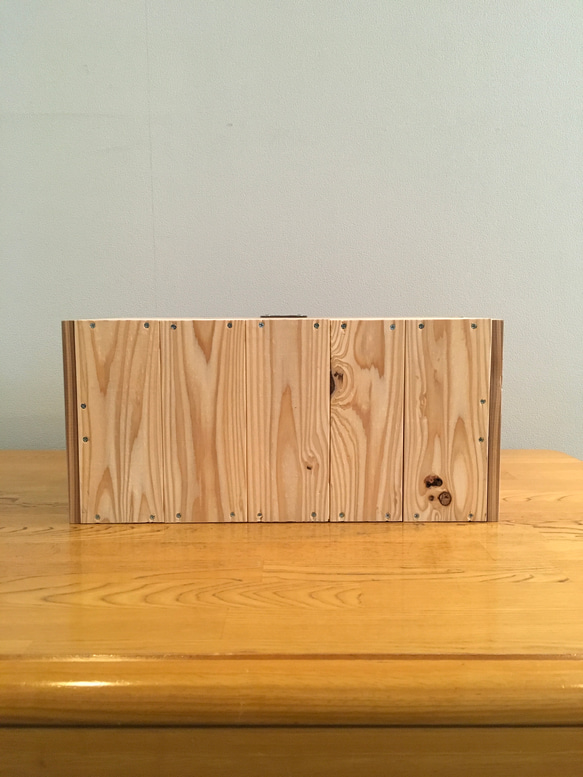 がさっと入れられる木箱(Mサイズ／持ち手付き) 5枚目の画像