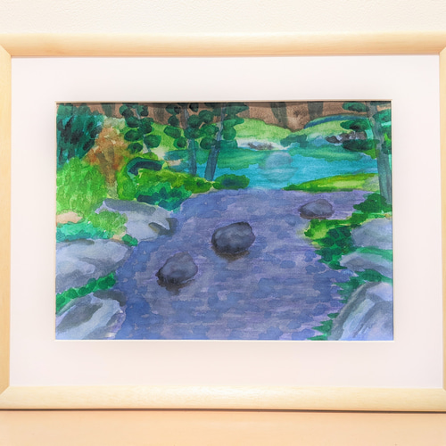 上州の庭園 水彩画原画 (F4) 絵画 yko 通販 14888949｜Creema