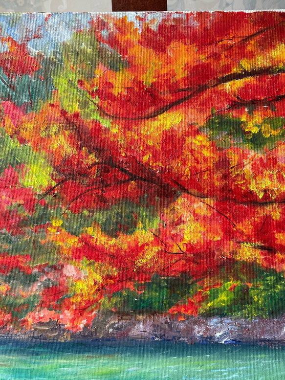 油絵原画『Autumn in Arashiyama』 5枚目の画像