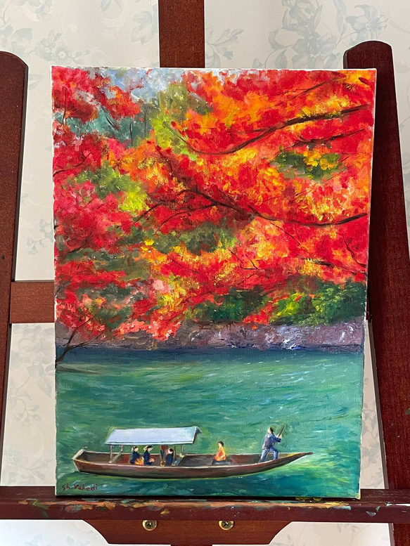 油絵原画『Autumn in Arashiyama』 2枚目の画像