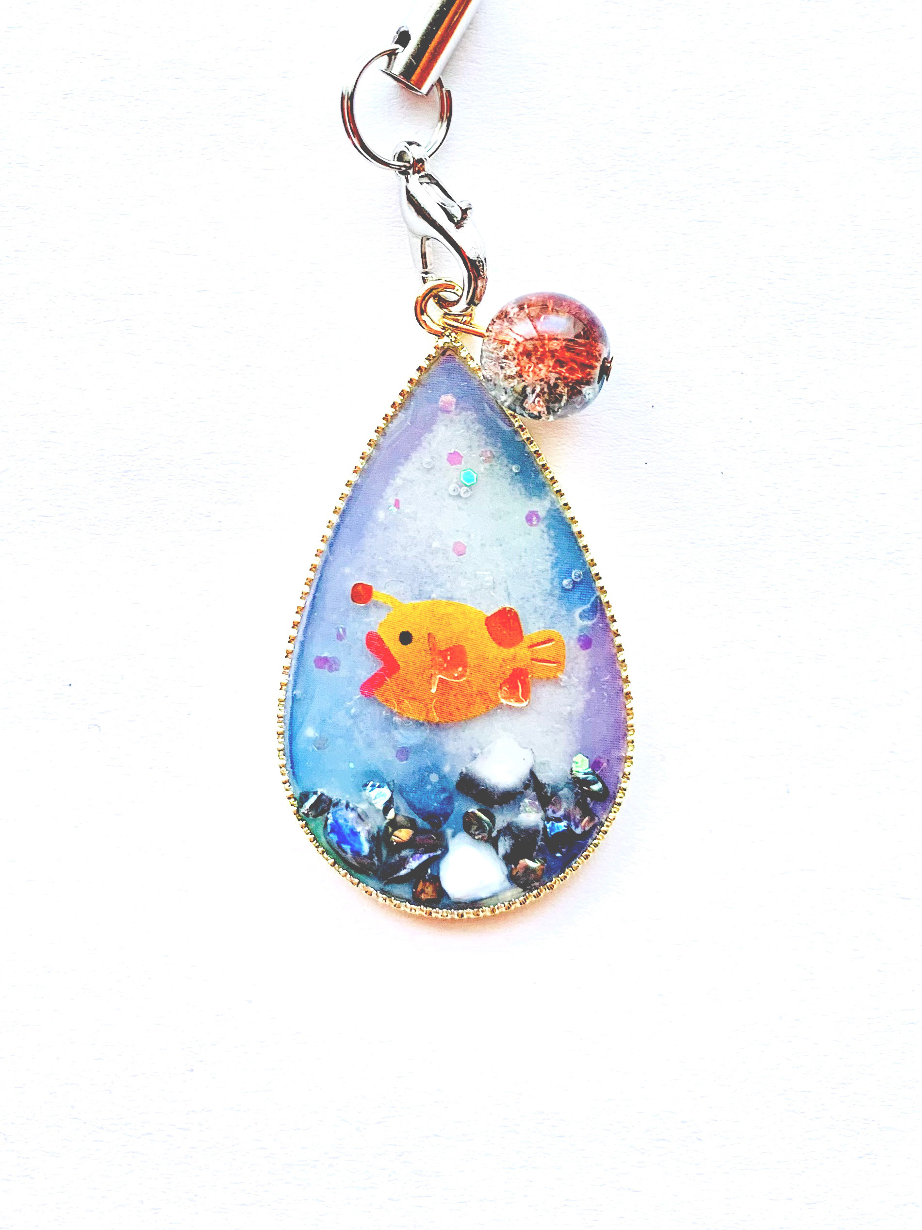 チョウチンアンコウ　魚　魚類　ライト　キーホルダー