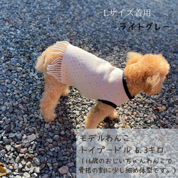 Fringe dog's wear  フリンジが可愛い♪ ウールで暖か わんこ服 犬服 ペット ウェア 3サイズ 5枚目の画像