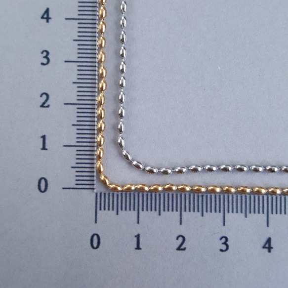 [1m] サージカル ステンレス チェーン 約2mm x 3.2mm 楕円チェーン  金属アレルギー対応 11枚目の画像