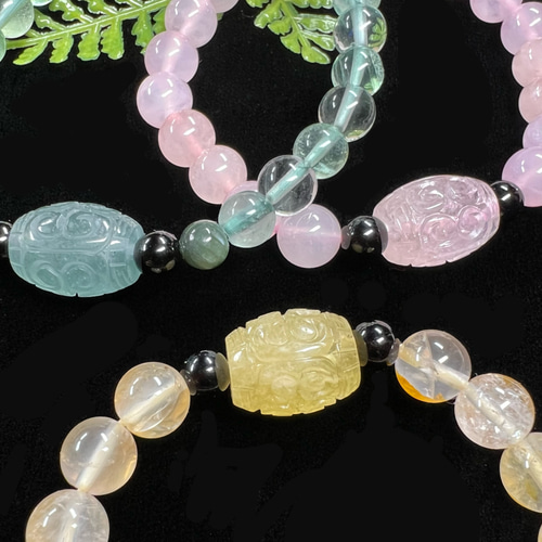 キャンディーブレス☆ベリル☆マニ車☆雷紋珠☆お守り☆ドロップのよう  