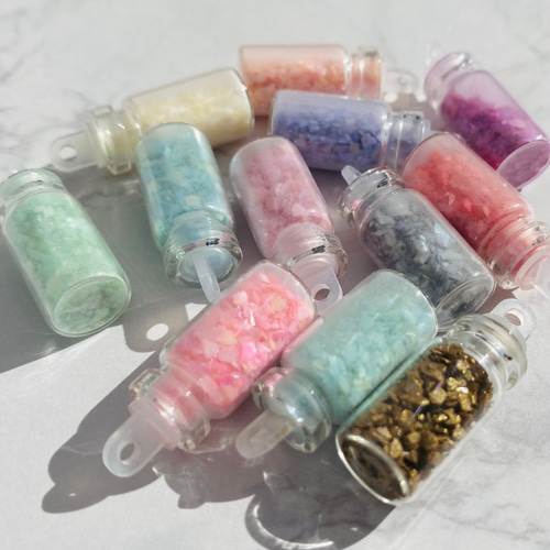 カラフルシェル】12色セット ネイルパーツ デコパーツ 貝殻 貝 レジン 