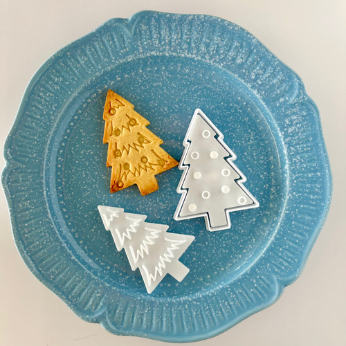 スタンピンアップ 　キルテッドクリスマス　スタンプ&ダイ＆素材セット クリスマスツリー 木 3種類のスタンプセット 【クッキー型
