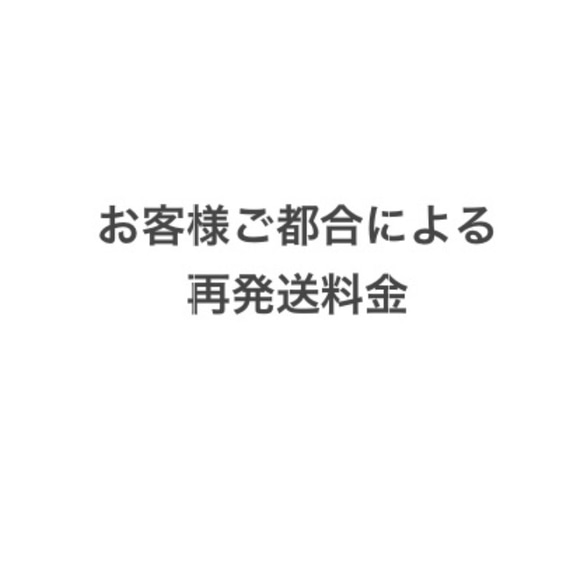 お客様ご都合による再送料金お手続きページ 1枚目の画像