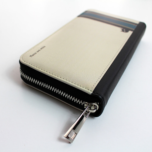 ベージュ＋neco長財布 「ネコは見た」シリーズ 〜送料無料〜 長財布