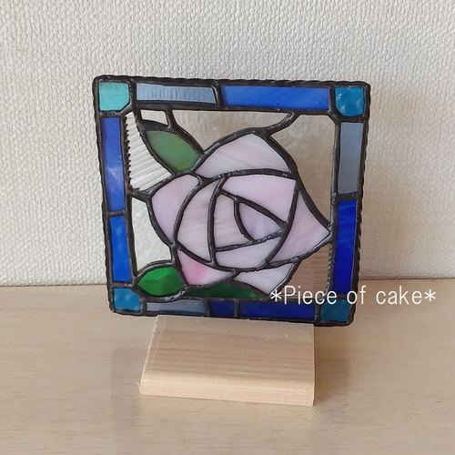 ステンドグラス ローズモチーフのウェルカムボード(スタンド付き