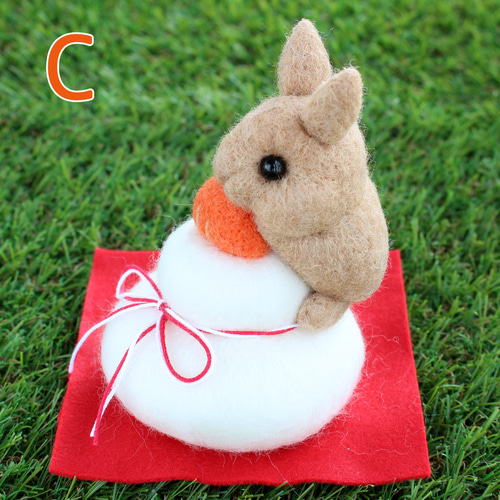 鏡餅とうさぎ【お正月】 羊毛フェルト Yuto 通販 14889703｜Creema