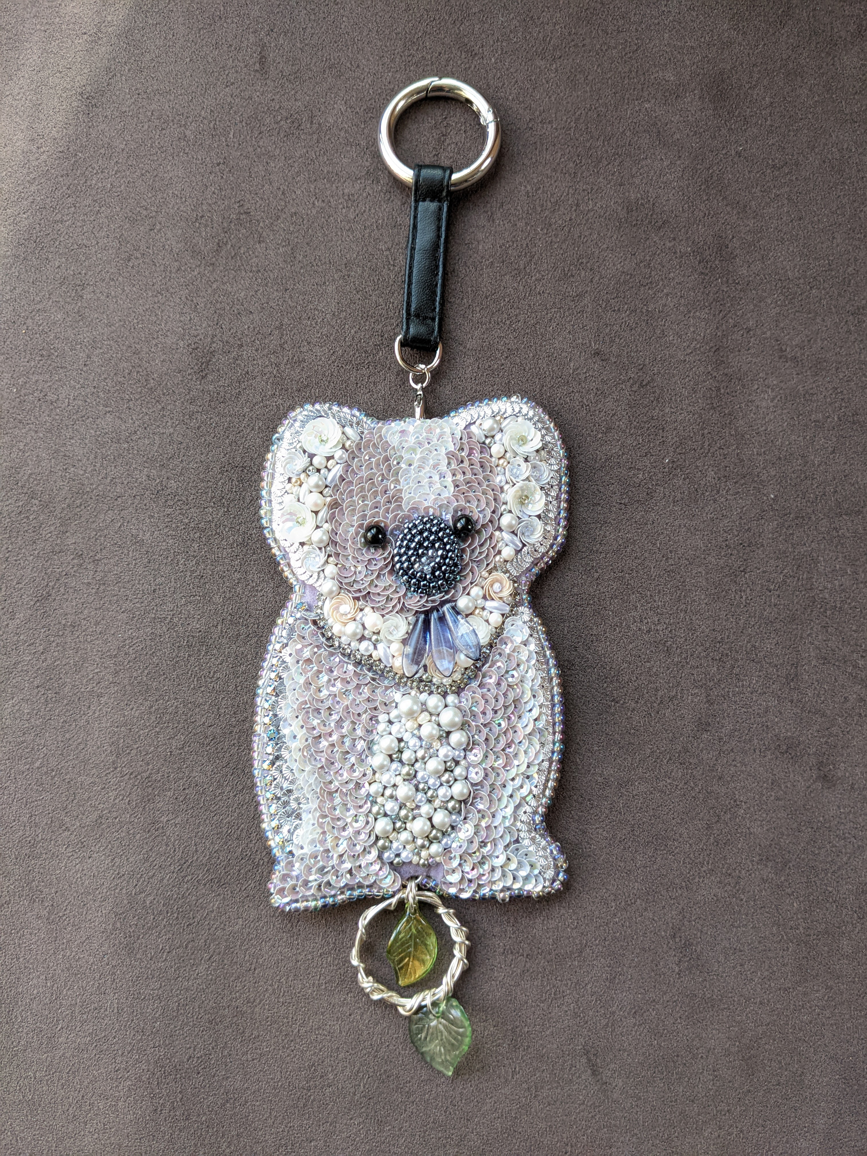 大きめ!コアラのバッグチャーム(シルバー)