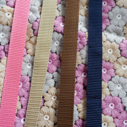 かぎ編み風＊犬用首輪（１５／２０ｍｍ幅）　オーダーメイド　子犬　小型犬　中型犬　花柄　小花 5枚目の画像