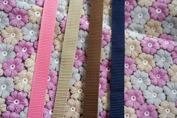 かぎ編み風＊犬用首輪（１５／２０ｍｍ幅）　オーダーメイド　子犬　小型犬　中型犬　花柄　小花 5枚目の画像