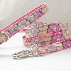 かぎ編み風＊犬用首輪（１５／２０ｍｍ幅）　オーダーメイド　子犬　小型犬　中型犬　花柄　小花 6枚目の画像