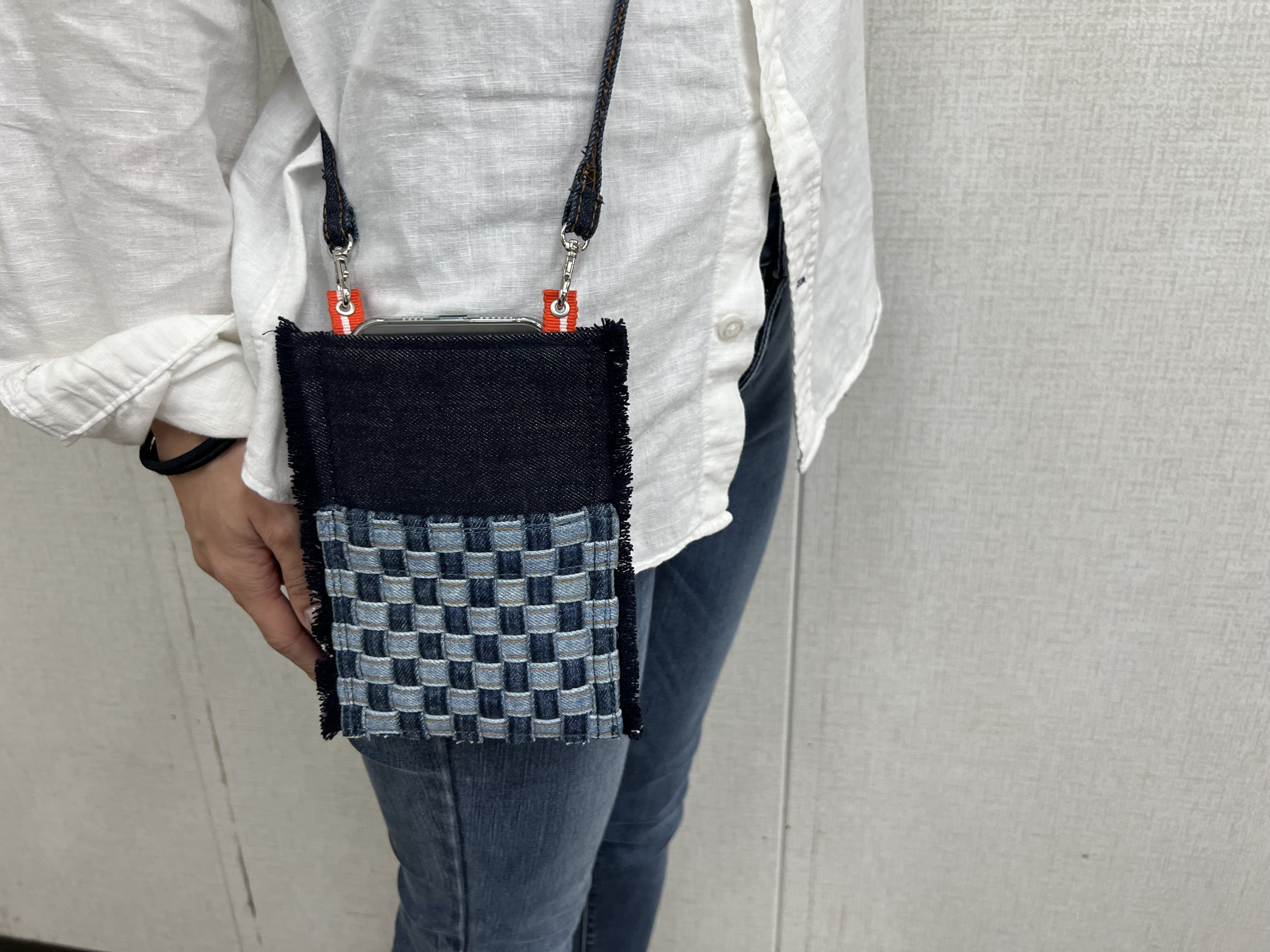 スマホショルダー【市松】