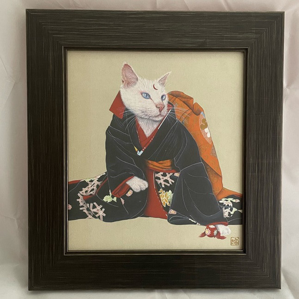 複製画】弁天小僧／色紙額入り／歌舞伎猫 絵画 猫魔堂 通販｜Creema