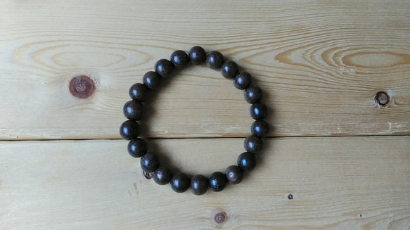 木製ビーズブレスレット ダークブラウン ウッドビーズブレスレット（ダークブラウン） ブレスレット dogs 通販