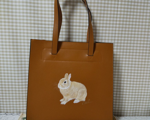 R-644 手描き うさぎのトートバッグです トートバッグ CECIL 通販