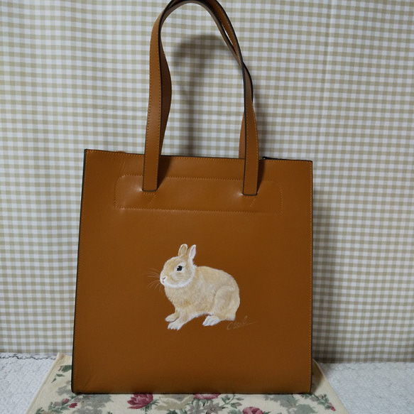 R-644 手描き うさぎのトートバッグです トートバッグ CECIL 通販