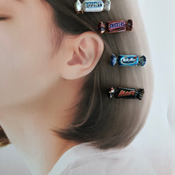 【八色 キャンディ】8コセット 髪留め ヘアクリップ  フェイクフード ミニチュアフード スイーツデコ 7枚目の画像
