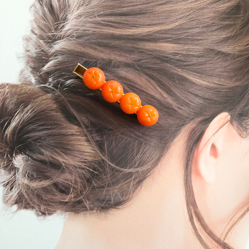 ブラ⬜︎⬜︎リ橙✧ ヘアクリップ ブラ⬜︎⬜︎リ橙✧ ヘアクリップ