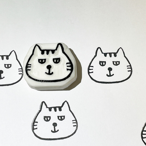 雨の日のねこ 消しゴムはんこ ねこの消しゴムはんこ #28 はんこ・スタンプ こぶたのおみせ