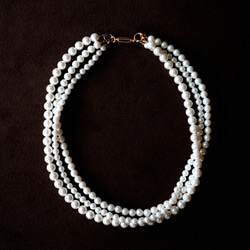 3連 パール チョーカー ネックレス (リニューアル) /フォーマル