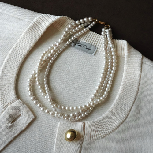 3連 パール チョーカー ネックレス /フォーマル セレモニー チョーカー