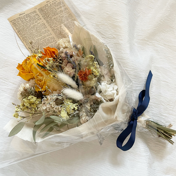 ドライフラワー☆ナチュラルスワッグ☆ミニ薔薇 紫陽花 インテリア♪1