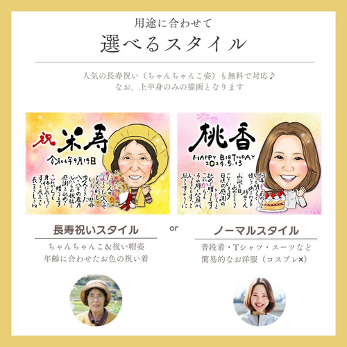 父の日 プレゼント 似顔絵 長寿祝い 色紙 名前 詩 ポエム 米寿