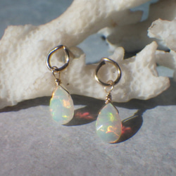 *14kgf*Ethiopian Opal Stud Earrings エチオピア産ウェロオパールスタッドピアス 9枚目の画像